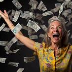 person winning the lottery